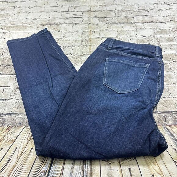 Lane Bryant Jeans‎ Womens 16S Blue Straight High-rise Denim Pants Rocker Worker - Picture 7 of 12